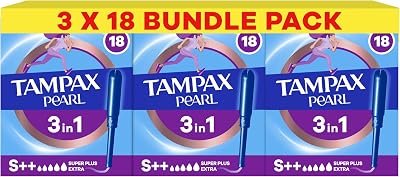 Tampax Pearl Super Plus Extra 3x18 Tampons with SmoothTouch Applicator