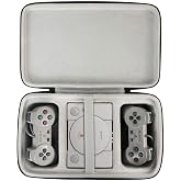 khanka Hard Protective Travel Case for Sony PlayStation Classic Console | Durable Protective Material, Accessory Storage Pocket, Hand Strap Portability, Smooth Zipper Opening, Protective Case Only