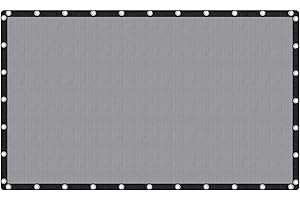 VICLLAX 90% Shade Fabric Sun Shade Cloth with Reinforced Grommets, Outdoor Sun Screen Fabric for Outdoor Patio Garden Pergola Cover Canopy 12x20 FT, Light Grey