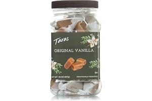 Taras Gourmet Vanilla Caramels | All Natural Candy | Creamy & Individually Wrapped with Real Butter (20 oz)