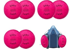 STROLFAY 6PCS (3Pack) 2091 Filters for 6000 6200 6800 7000 FF-4 Respirator, 2091 Particulate Filters for Epoxy Resin,Lead Paint,Asbestos,Dust,Particle,Pollen