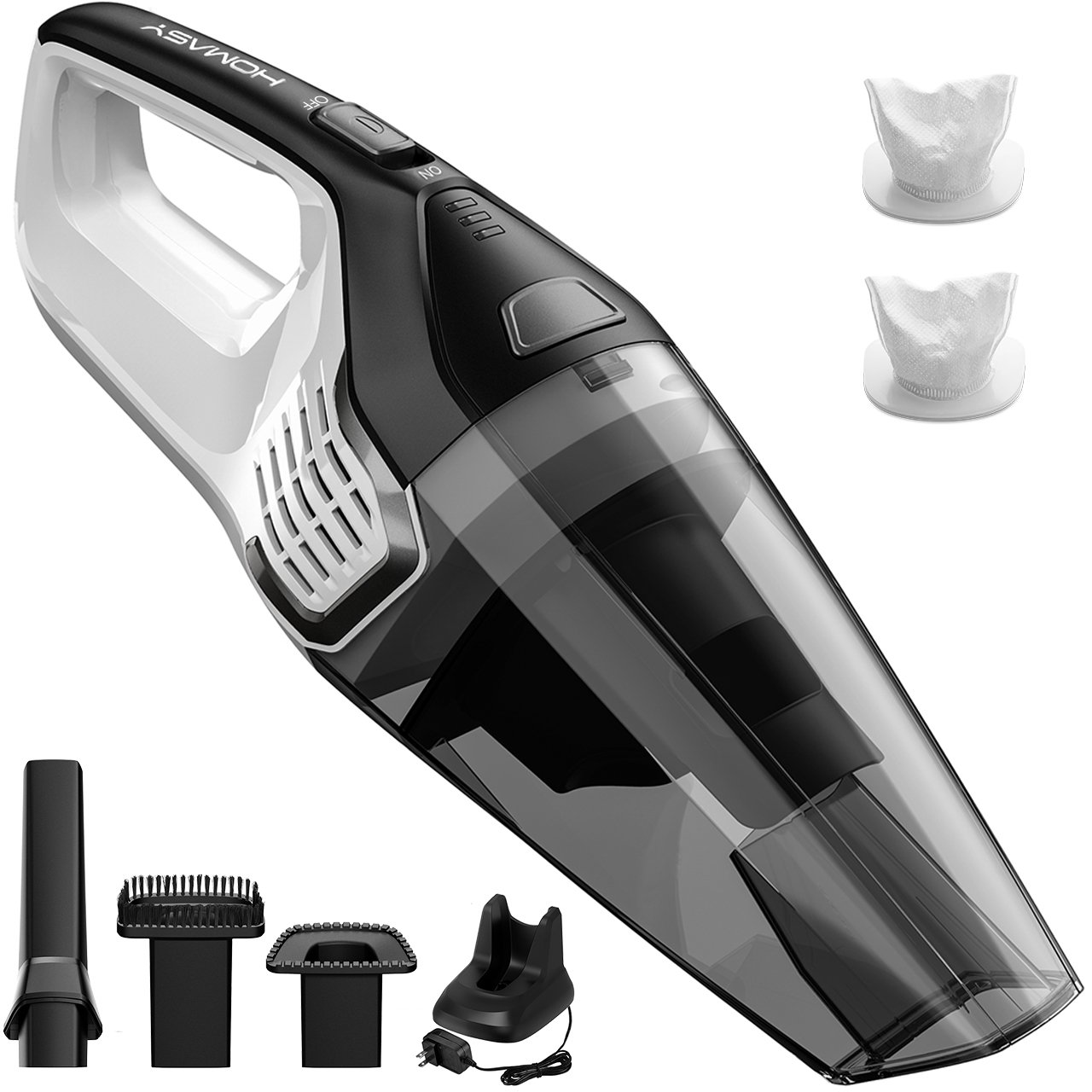 Homasy Rechargeable Handheld Vacuum Cordless, Powerful Cyclonic Suction
