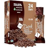 NuGo Dark, Mocha Chocolate, 11g Vegan Protein Bar, Gluten Free, 24 Count