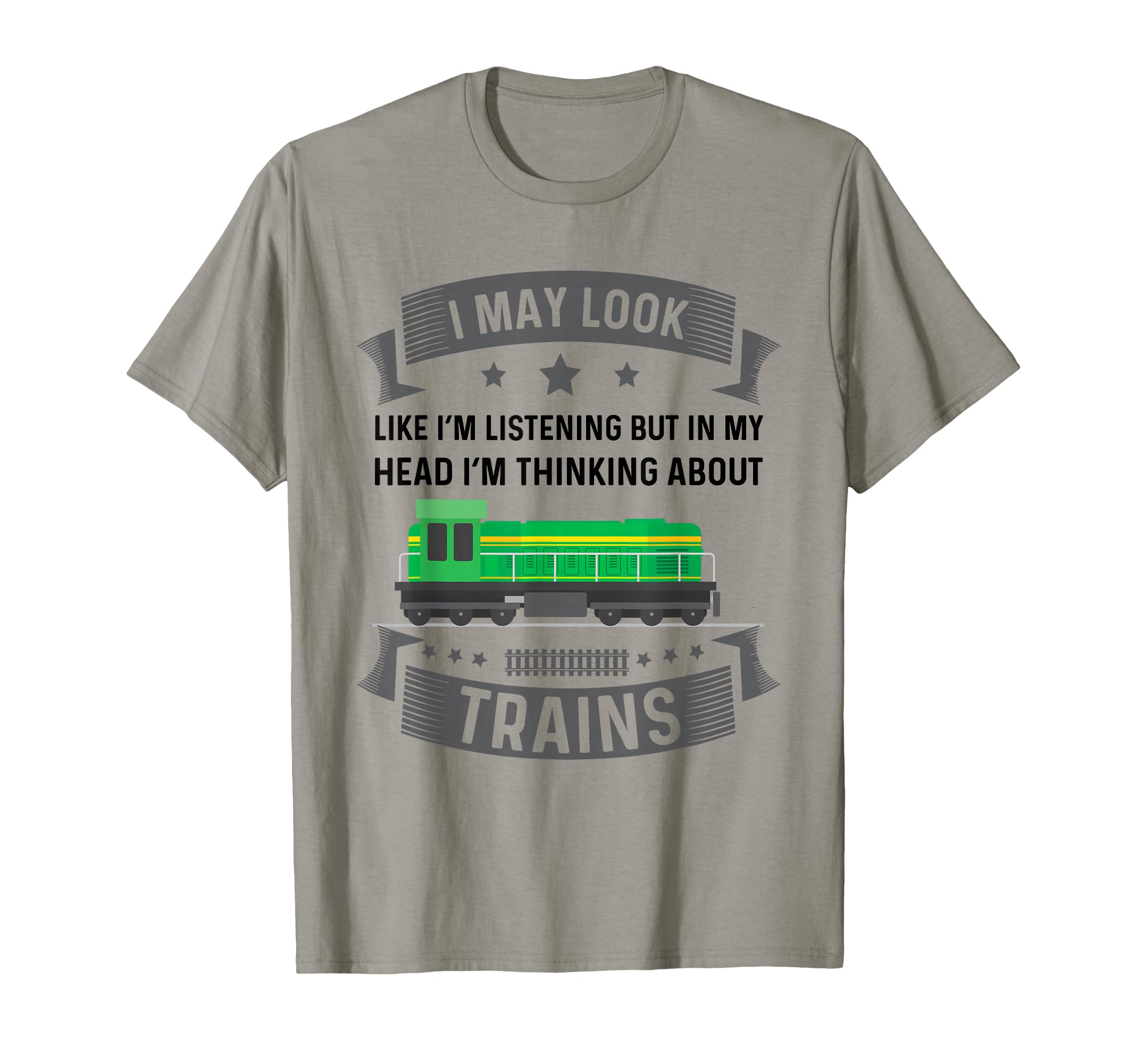Diesel Train Engineer I Like Trains Railfan Model Railroader T-Shirt