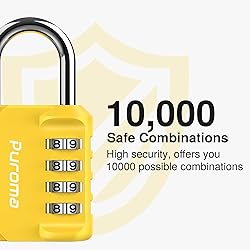 Puroma 2 Pack Combination Lock for Locker 4 Digit