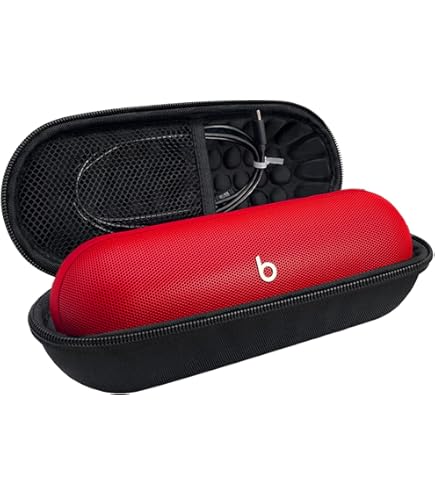 ProCase Hard Carrying Case For Beats Pill Wireless Portable Speaker, Protective Waterproof Storage Holder With Extra Mesh Pocket For 2024 New Beats Pill And Accessories - Matteblack
