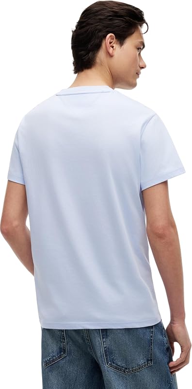 TJM Slim Sign Chest SS Tee EXT Dm0dm22538 S/S T-Shirt pour Homme, Bleu (Moonlight Iris), XXL