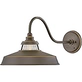 Hinkley Troyer One Light Outdoor Small Wall Lantern, Oil Rubbed Bronze w/Ribbed Clear Glass