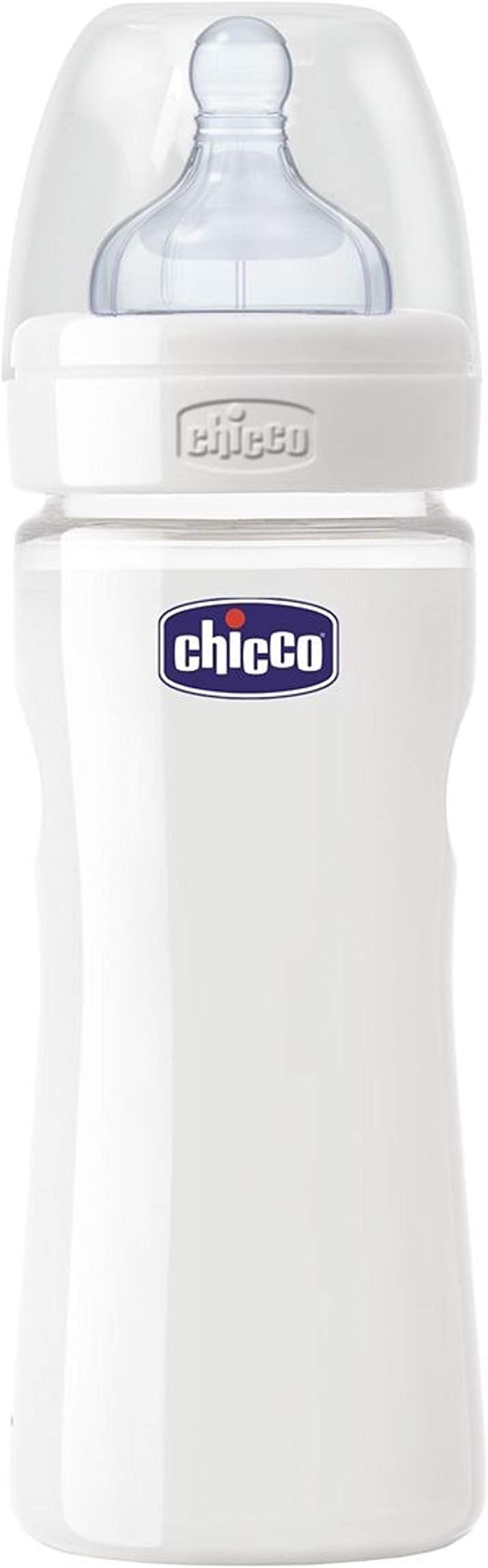 Chicco Baby Nature Glass Silicon Feeding Bottle 240ml Bpa 0%