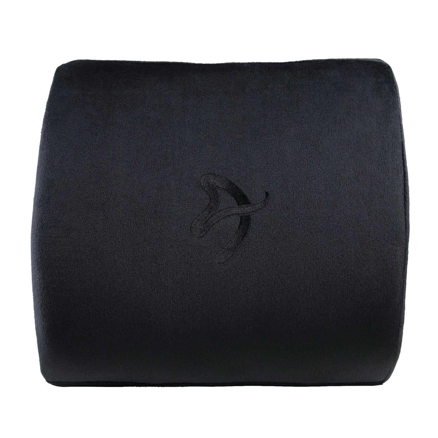 Arozzi Memory Foam Lumbar Support Pillow Relieves Back Pain and Fatigue After Long Periods of Work or Play - Black, Black, Standard, Black, Standard