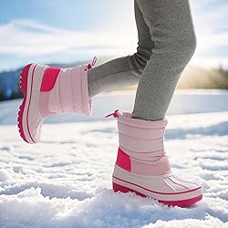 DREAM PAIRS Boys Girls Snow Boots Water-Resistant