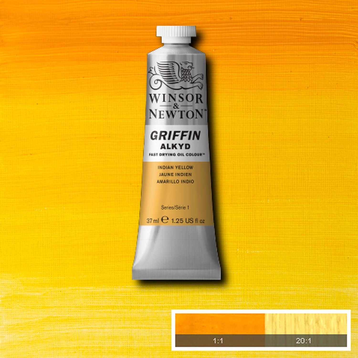 Winsor & Newton Griffin 37ml Alkyd Fast Drying Oil Colour Tube - Indian Yellow, 37 ml (Pack of 1) - Image 5