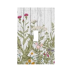 ShinyLuck Boho Wild Flowers 1 Gang Light Switch