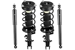 AEAGLE Front & Rear Strut Shock Assembly w/Coil Spring for Nissan Versa 2007 2008 2009 2010 2011 2012, Replace 172352 172351 343465, Left & Right, 4PCS