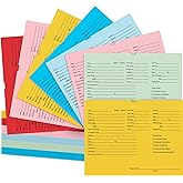 Watersay 120 Pcs 9 x 12 In Vehicle Dealer Jackets for Car Sales 32lb Colored Printed Deal Envelopes Dealership Supplies File Jackets Automotive Folders for Car Dealerships (Colorful)