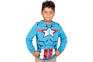 Marvel Avengers Spider-Man Hulk Captain America Zip Up Hoodie Toddler to Big Kid