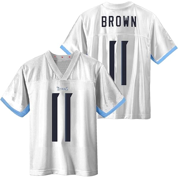 NFL タイタンズ A・J・ブラウン レプリカジャージ【Youth SM】 Amazon.com: AJ Brown ‎Tennessee Titans #11 Light Blue Kids