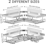 KEGII Corner Shower Caddy Stainless Steel no drill Adhesive Shower Storage Rack view 7