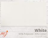 M & J Plain White Polycotton Fabric 45 inch Wide 4 Metre 65/35 view 2