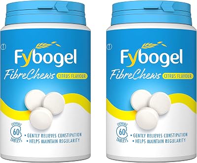 Fybogel Fibre Chews Citrus 120 Count Relieves Constipation Digestive Health