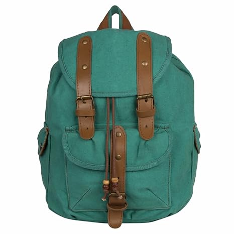 The House of tara Leather Green Backpack