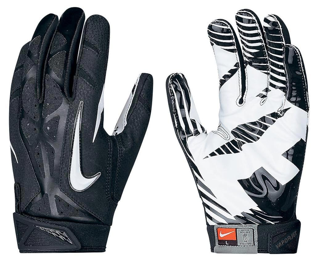 Men's Nike Vapor Jet 2. 0 Football Gloves Black/White Size Medium