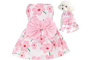 choyaxo Floral Dog Dress Cute Dog Skirt Pet Dress Summer Pet Clothes for Puppy Small Cats,S
