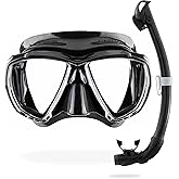 Cressi Mask and Snorkel Kit for Snorkeling and Freediving - Wide View and Dry Snorkel- Big Eyes & Seal Dry - Made in Italy