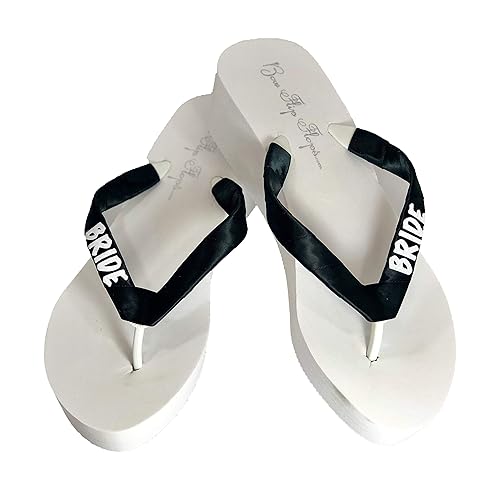 white glitter flip flops