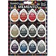 Tsukineko MD012300 Memento Dew Drops Fade Resistant 12-Piece Dye Inkpads Assortment, Snow Cones