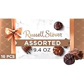 Russell Stover, Assorted Milk and Dark Chocolates, Chocolate Gift Box, 9.4 Ounce (17 Pieces)