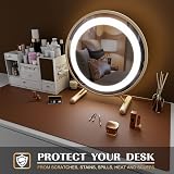 K KNODEL Small Office Desk Pad 60x35cm PVC Leather Dual-Sided Brown view 6