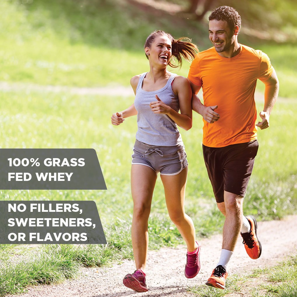 Grass Fed Whey Protein - 100% Pure, Natural & Raw – 24g High Protein - 1.34lb/16 Servings - Cold Processed Undenatured - Non-GMO - rBGH - High Quality Wisconsin USA (1.34lbs)