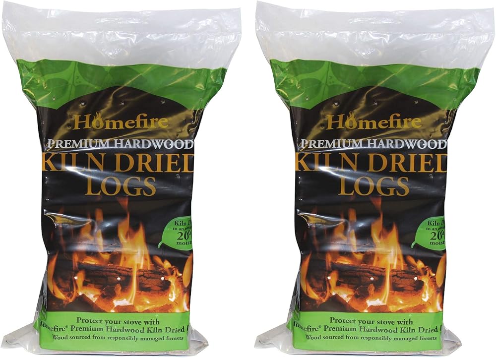 Homefire Kiln Dried Logs Standard Bag 0.03m3 - Pack of 2