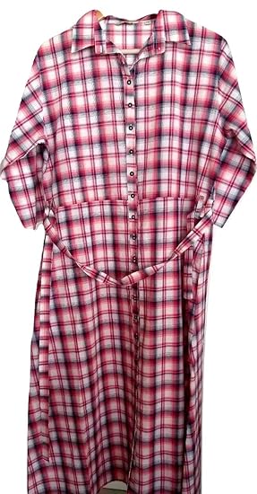 Women's Cotton 3/4 Sleev Outer wear Red with White XL (Pack of 2)