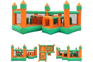 INFLATEFLY Inflatable Bounce House Kids Obstacle Bouncy Castle for Outdoor Indoor