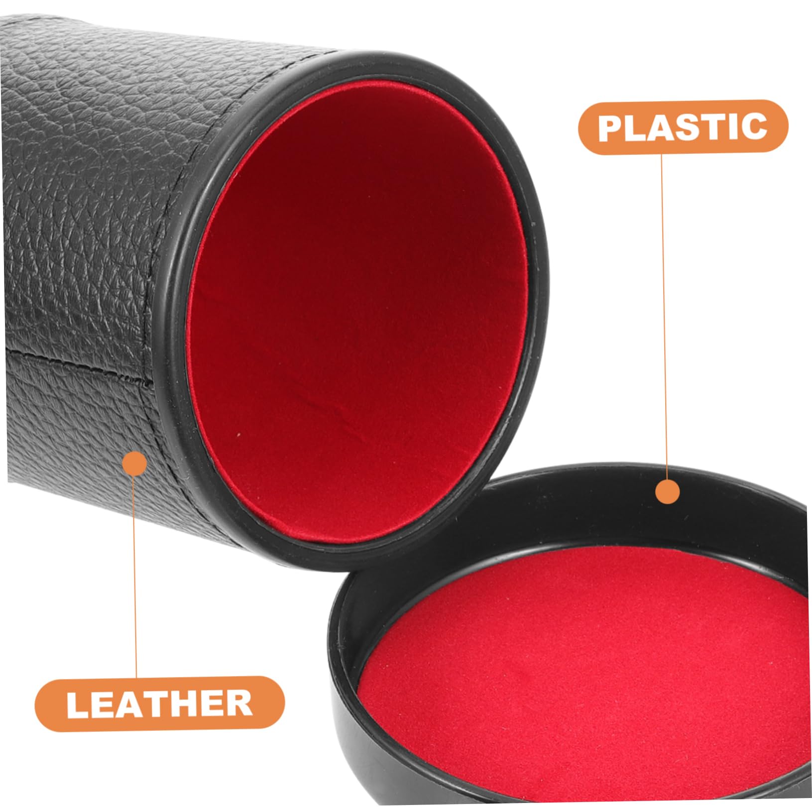 KONTONTY Leiser Würfelbecher Aus Leder Mit Filz Innenfutter Kompakter Würfelhalter Für Party Bar Und Würfelspiel Zubehör 7