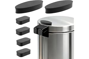 JTJEI 6 Pack Trash Can Wall Guard Bumpers, Adhesive Wall Protector for Round & Square Garbage Cans No Drill Backing for Kitch