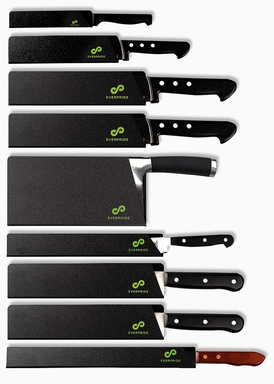 EVERPRIDE Juego de protectores de cuchillos de 9 piezas, fundas universales para cuchillos de chef y cocina, protectores duraderos para bordes de cuchillos que incluyen varios tamaños para proteger su juego completo de cuchillos EVERPRIDE Juego de protectores de cuchillos de 9 piezas, fundas universales para cuchillos de chef y cocina, protectores duraderos para bordes de cuchillos que incluyen varios tamaños para proteger su juego completo de cuchillos
