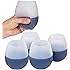 Unbreakable Silicone Wine Glasses - 14 Ounce Stemless Shatterproof Wine Squishy Cups by Jokel - Set of 4