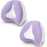 2 PCS Nasal Cushion for AirFit N20(L),1 pc Soft Fabric Nasal Cushion and 1 pc Velvet-Lined CPAP Nasal Mask Cushion for AirTouch N20, Soft Fabric for All Seasons, Velvet-Lined for Fall/Winter(Purple)