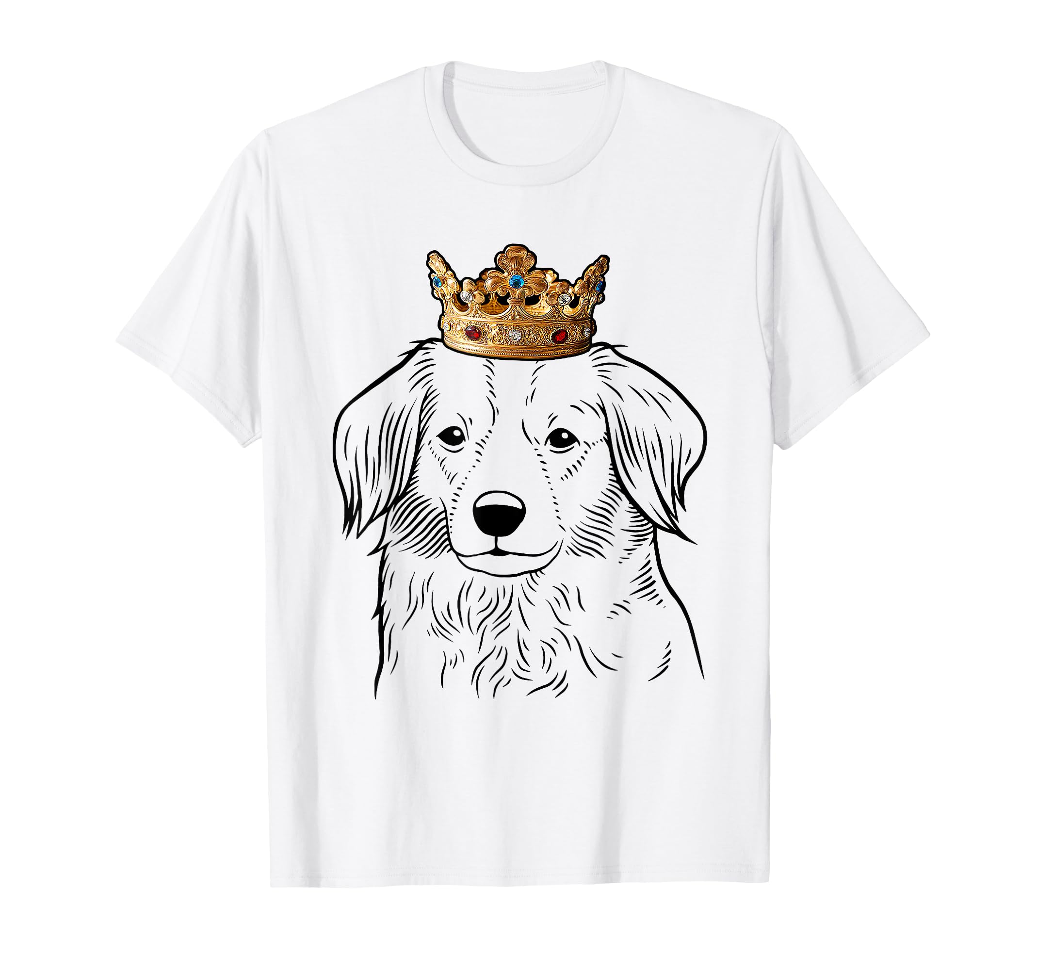 Nederlandse Kooikerhondje Dog Wearing Crown T-Shirt