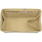 Purse Organizer Insert, Felt Bag Organizer Handbag Tote Shaper, Felt Material, Soft and Non Damaging Bag (Beige,M)