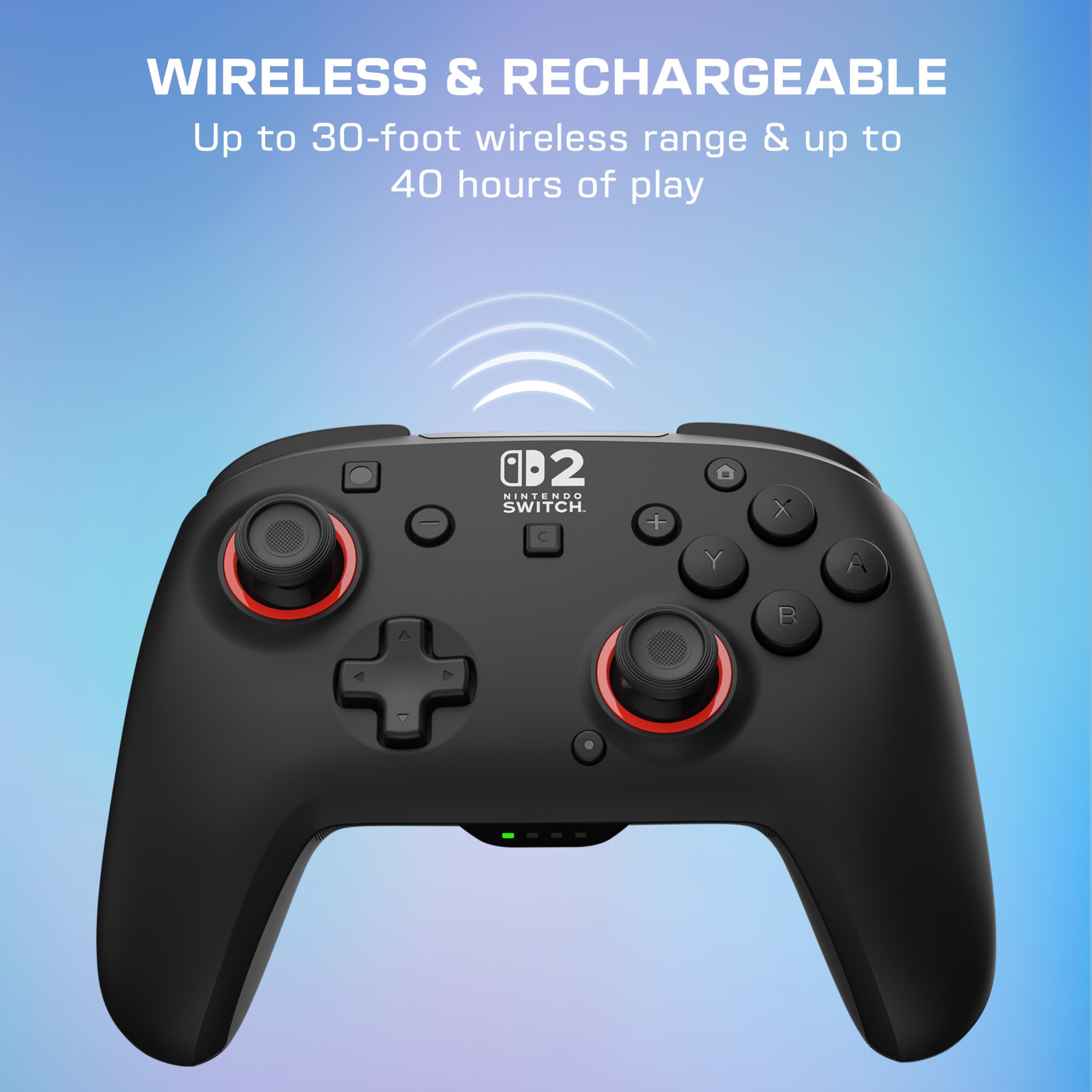 Turtle Beach Rematch Schwarz Kabelloser RGB-Gaming-Controller offiziell lizenziert für Nintendo Switch 2 3