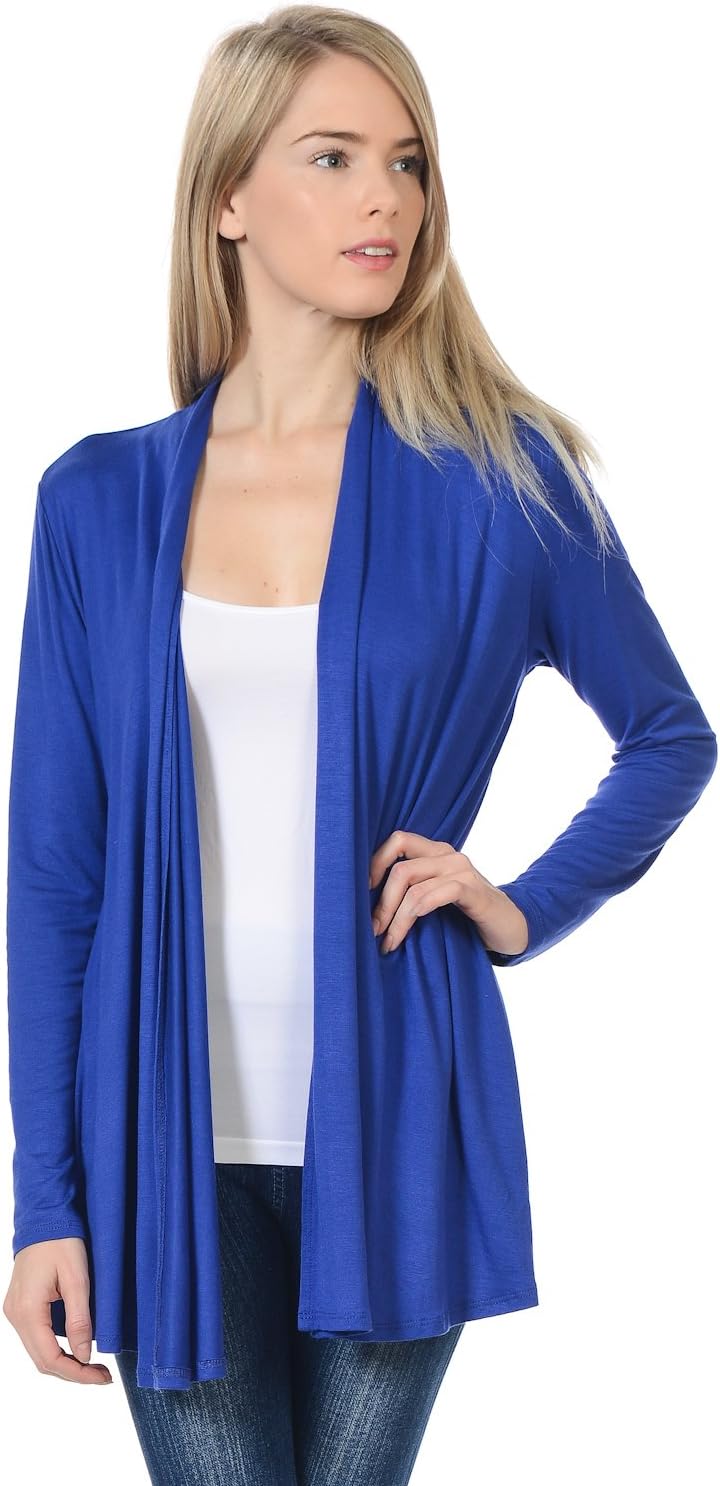 Pastel by Vivienne Women's Long Sleeve Jersey Cardigan (25+ Colors/S-XL)