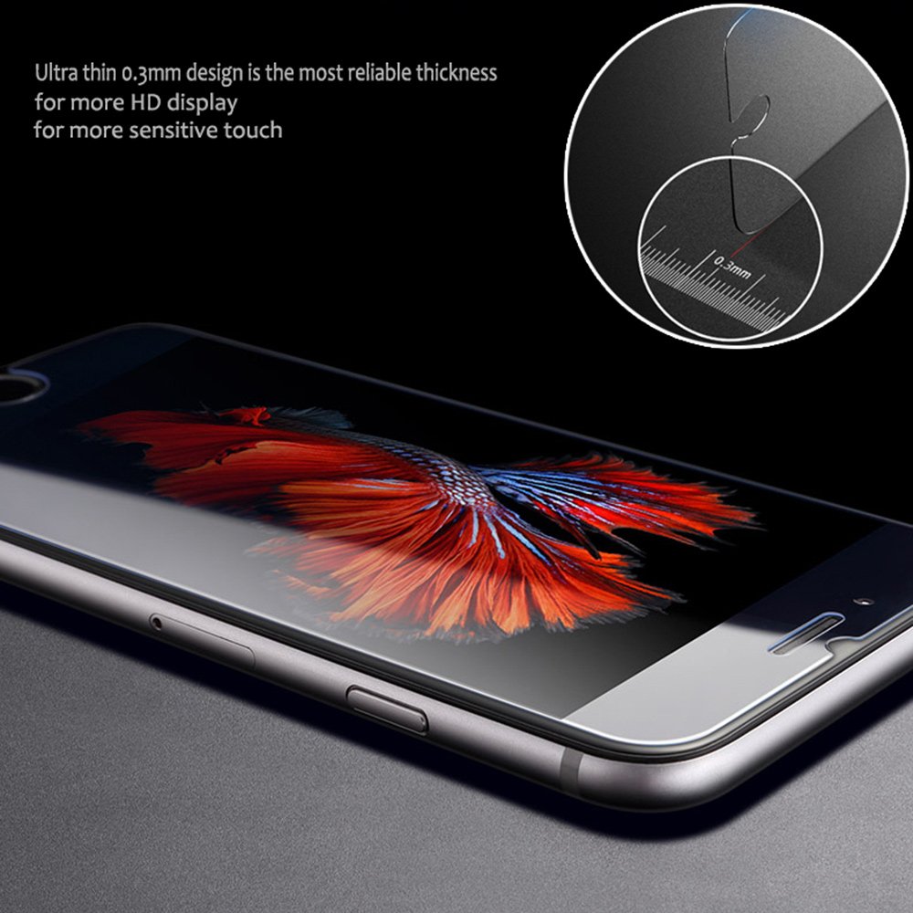 [3-PACK]iPhone 7 Plus Screen Protector,toobeeyoo Ultra Clear and Thin Tempered Glass with 9H Hardness Anti-Scratch,Fingerprint and Bubble Proof