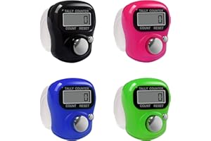FIOTOK Electronic Finger Counter,5 Digit LCD Electronic Digital Display Finger Hand Tally Counter Counting for Golf,Goods Counting,Lap & Knitting