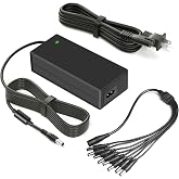 Security Camera Power Supply MAREISA 12V 5A Adapter, 8-Way Splitter Cable | CCTV Camera Power Adapter for 12Volt Lorex,Samsung,Q-See,Night Owl,Swann,ZOSI,Annke Cameras and CCTV DVR Surveillance System