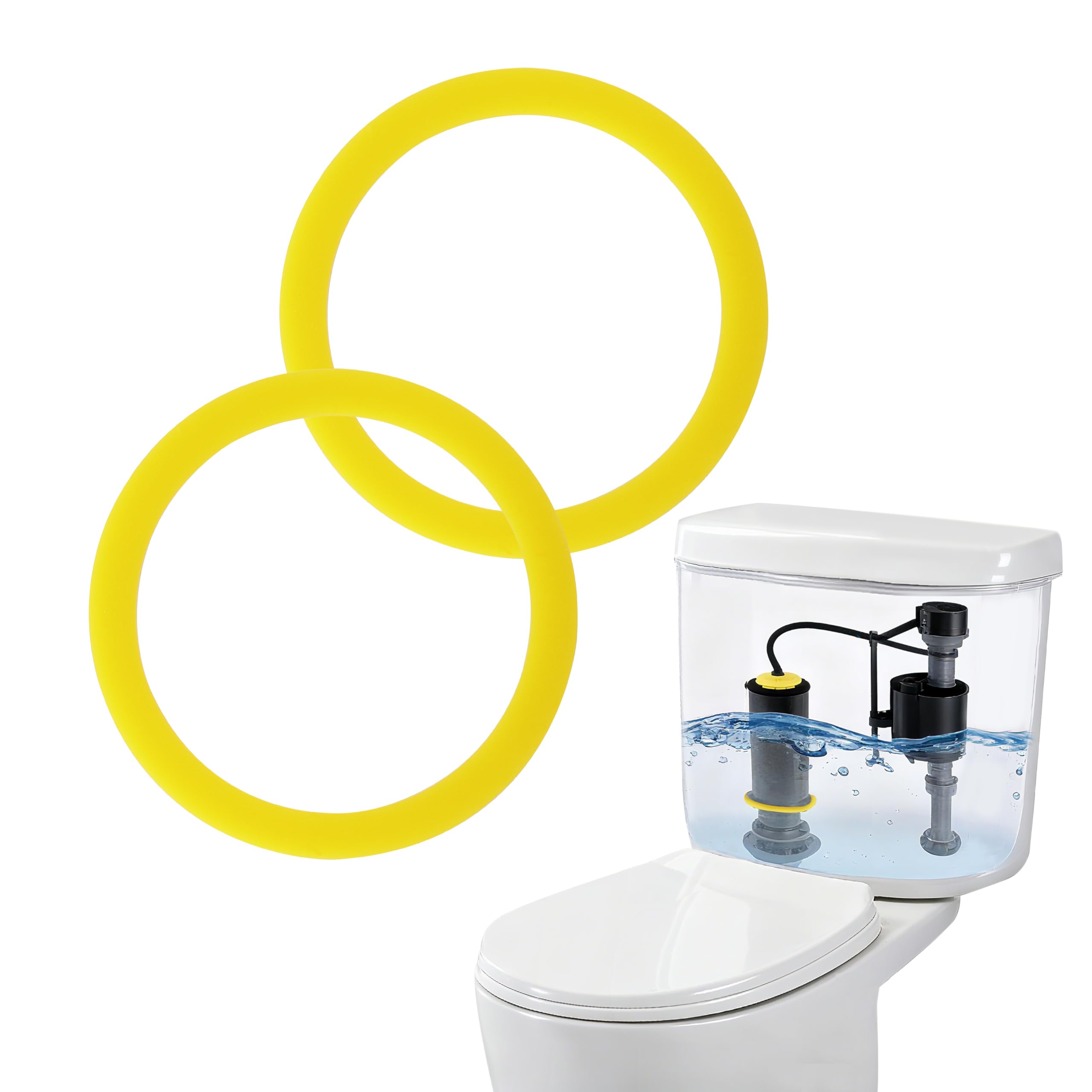Photo 1 of 2 Pack Flush Valve Seal Compatible with Kohler, OLULU Silicone Replacement Seal Kit Compatible with Kohler GP1059291 Canister, Toilet Tank Gasket for Bathroom Leak Repair.