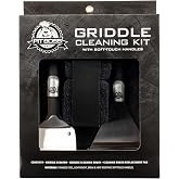 Pit Boss 40753 Griddle Cleaning Kit, Stainless Steel | The scraper and brush are both made from heavy-duty stainless steel, complete with heat-resistant, soft touch handles.